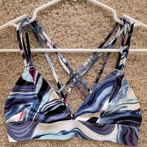 PINK Victoria’s Secret strappy multicolored bralette size small